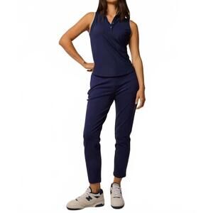 NEW GREYSON CLOTHIERS sleeveless scarlett polo in maltese blue